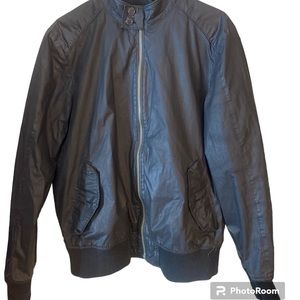 Gap Women’s Faux Leather Moto Bomber Jacket Black Size Medium, Zip up Coat